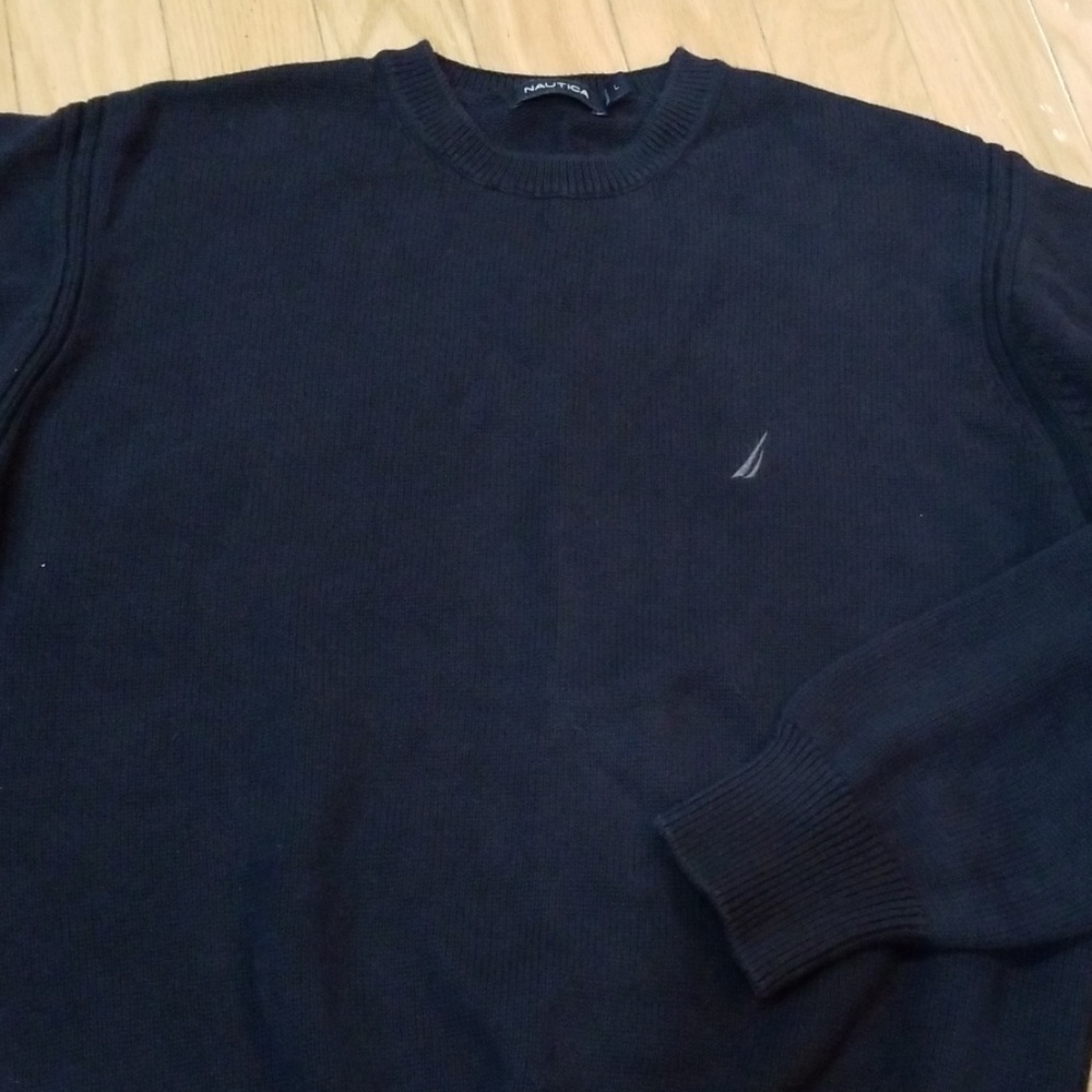 Nautica Crewneck Navy Blue Sweater Large